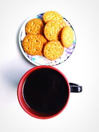 Directly above shot of coffee on table