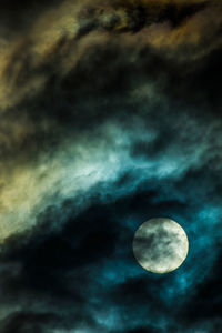 Low angle view of moon in sky