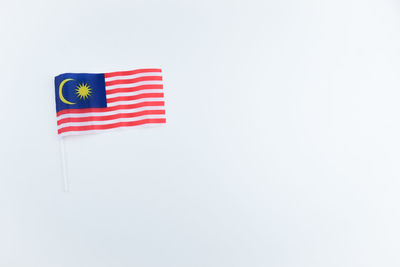 Red flag against white background