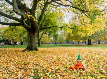 Child sitting in park