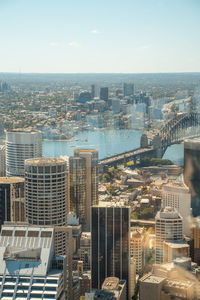 Aerial view of buildings in city