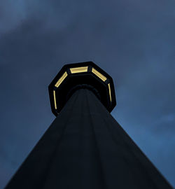 Low angle view of street light against sky