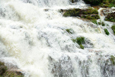 Scenic view of waterfall