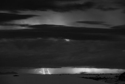 Storm clouds over landscape