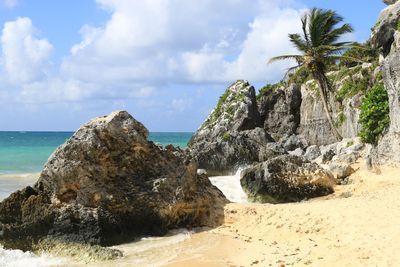 Panoramic view of beach against sky