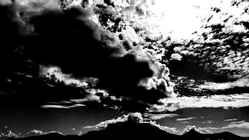 Low angle view of storm clouds in sky