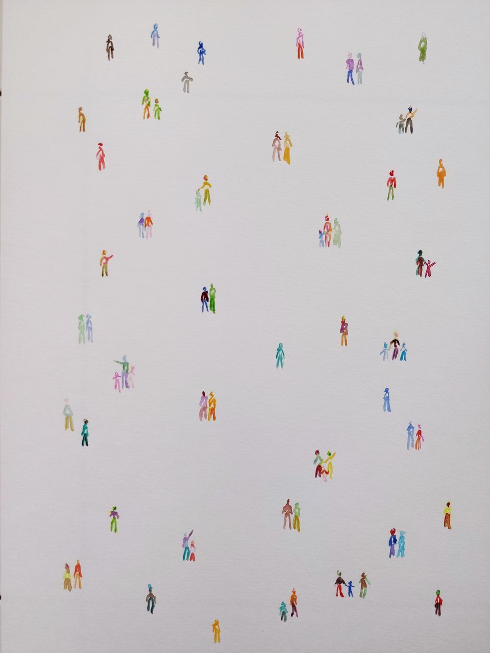 multi colored, line, large group of objects, celebration, childhood, mid-air, crowd, large group of people, event, fun