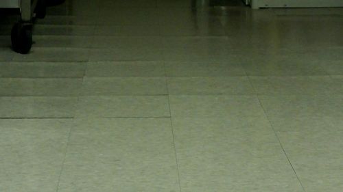 High angle view of tiled floor