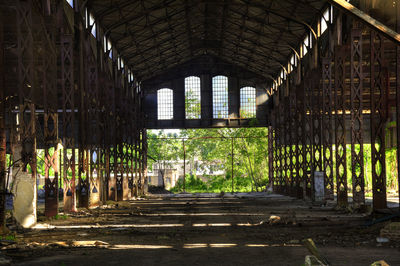 Empty corridor in old building