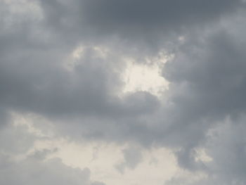 Low angle view of cloudy sky