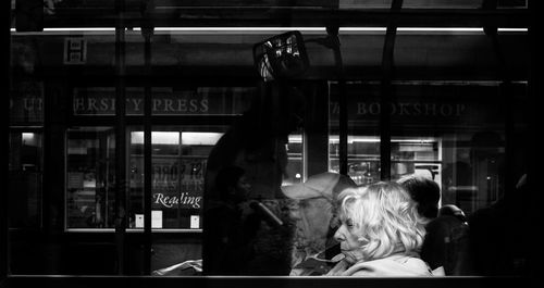 People standing in train