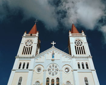 Low angle view of church against sky