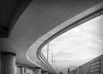 Low angle view of bridge against sky