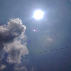 Low angle view of vapor trail in sky