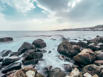 Scenic view of sea against sky