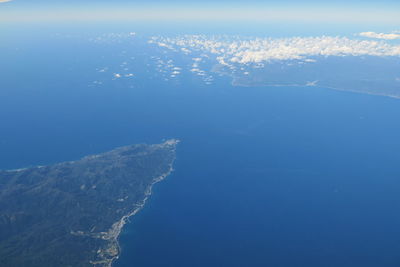 Aerial view of sea against sky