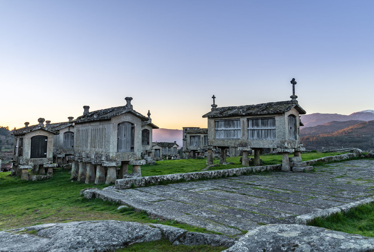 BUILDINGS AGAINST CLEAR SKY DURING SUNSET