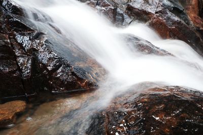 Scenic view of waterfall