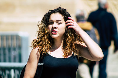 Portrait of a beautiful young woman