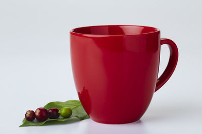 Close-up of juice against white background
