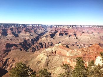 High angle view of rock formations