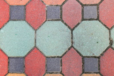 Full frame shot of multi colored stone wall