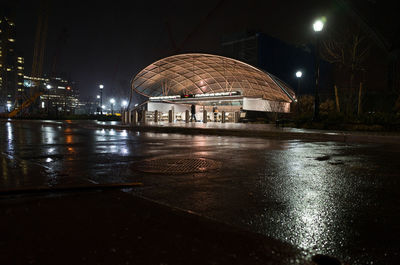 Illuminated city at night