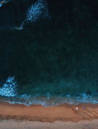 High angle view of sea shore