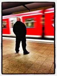 Woman in train