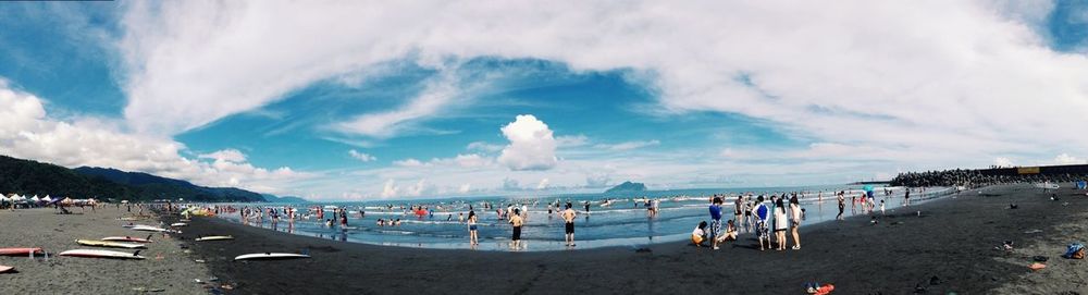 Crowd at beach