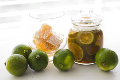 Close-up of fruits in water