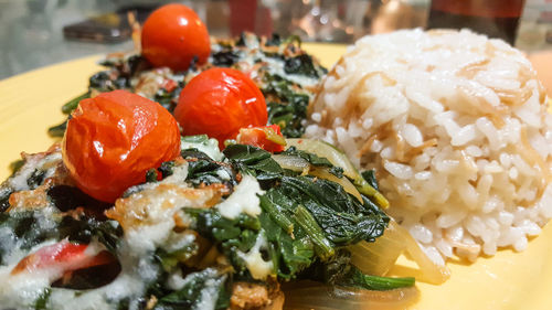 Close-up of pasta in plate