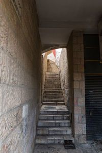 Low angle view of staircase in building