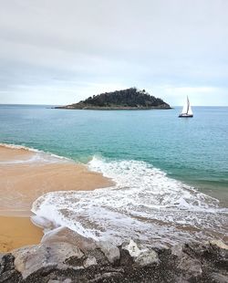 Scenic view of sea against sky