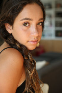 Close-up portrait of young woman