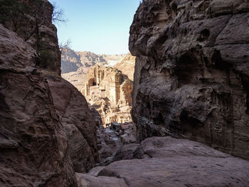 Low angle view of ruins of temple