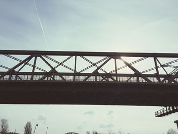 Low angle view of bridge against sky