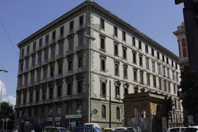 Low angle view of building against sky