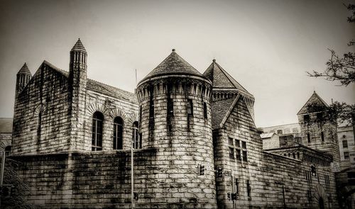 Low angle view of church against sky