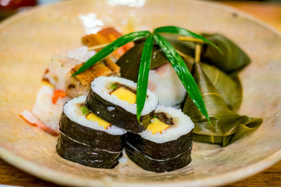 Close-up of food in plate