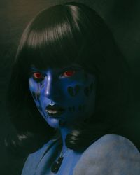 Close-up portrait of a woman