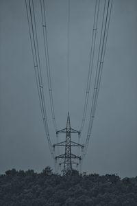 Transmission line in rainy day