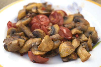 Close-up of food in plate