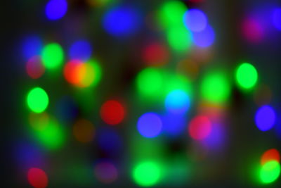 Defocused image of illuminated lights