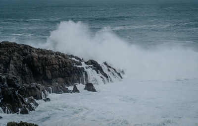 Scenic view of sea waves