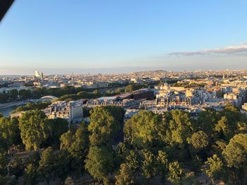 High angle view of townscape against sky