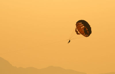 Low angle view of hot air balloon