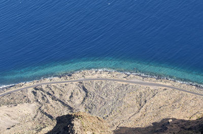 High angle view of beach