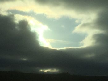 Low angle view of storm clouds in sky