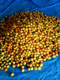 High angle view of fruits